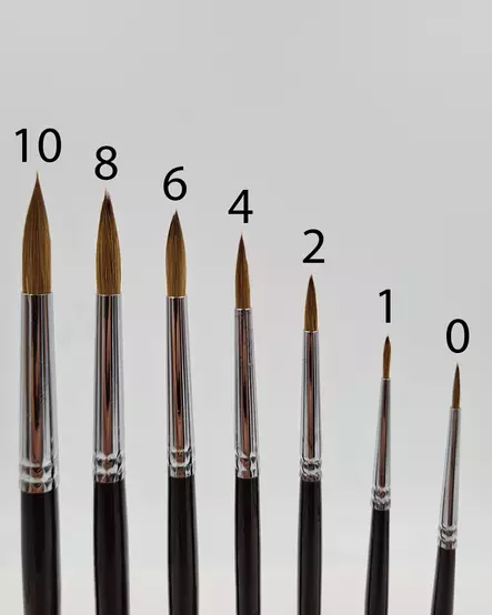 Näädänkarva sivellin (valitse koko) - Akvarellisiveltimet - 1209 - 3