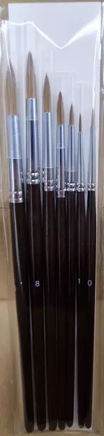 7 kpl näädänkarva akvarellisivellintä - Paketit by Pekkala - akvarelliset - 1