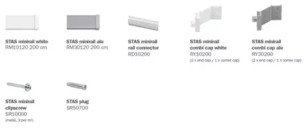 STAS Minirail taulunripustuskisko - Ripustuskiskot metreittäin - RM10120w - 7